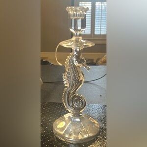130. Waterford Seahorse Candlestick
